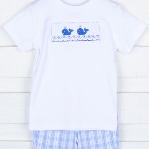 Smocked Whale short set